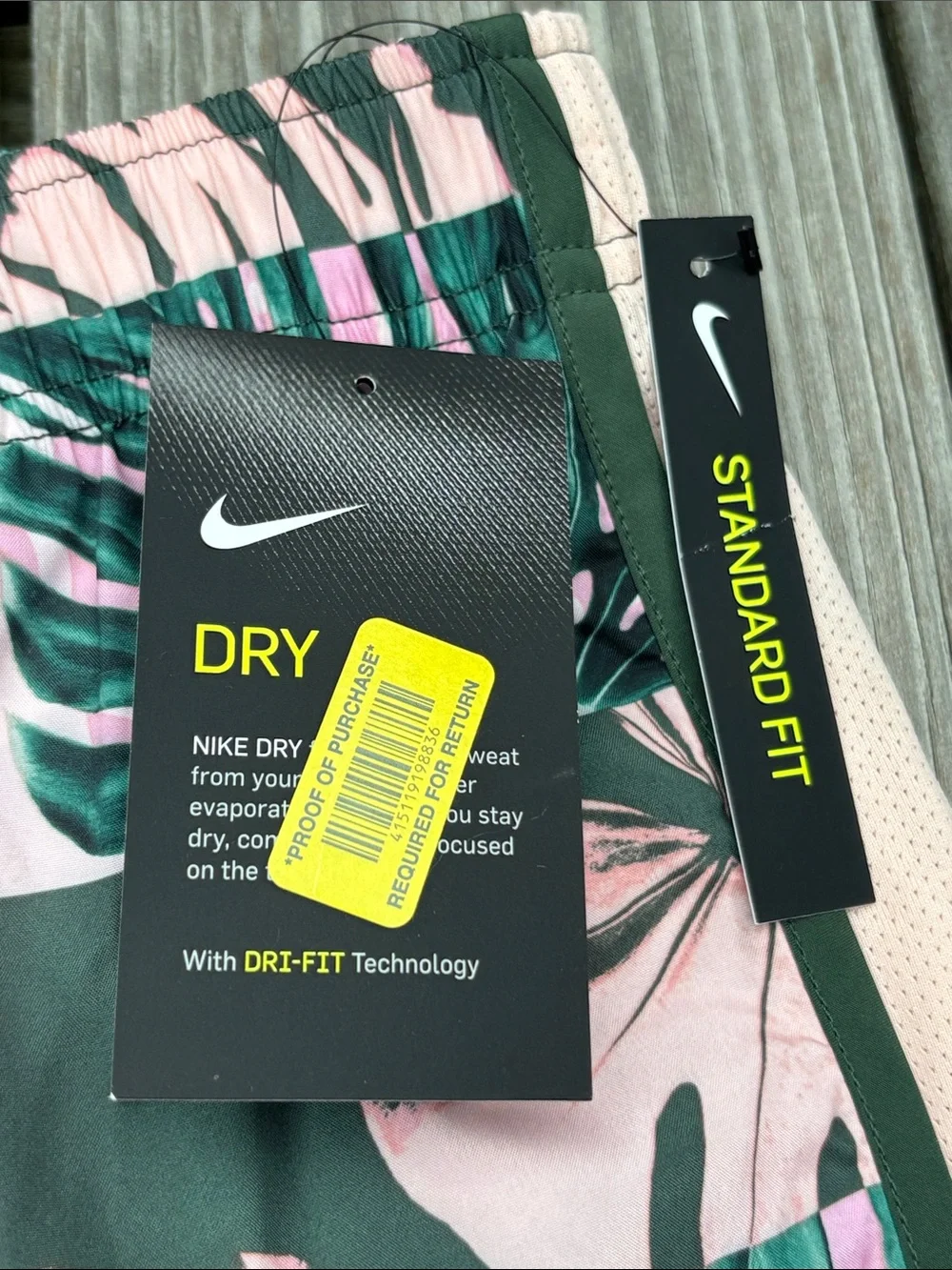 NIKE | Tropical Floral Pink Green Dri-FIT Tempo Running Track Shorts | Size M